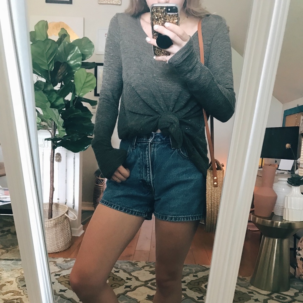 oversized forest green sweater